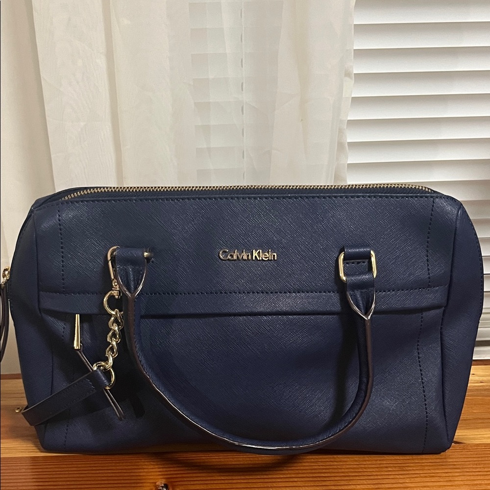 Calvin Klein Dark Blue Satchel Bag